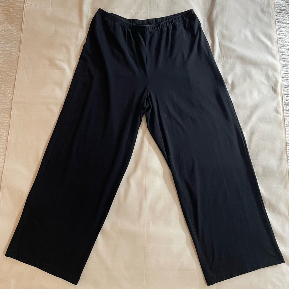 EILEEN FISHER                                   Black Wide-Leg Pants